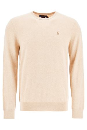 Maglione in cotone marrone chiaro RALPH LAUREN | 710890558505BROWN